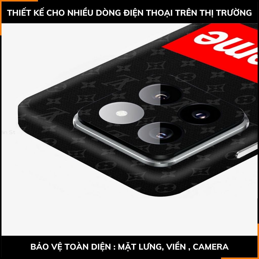 Dán skin điện thoại Xiaomi Mi 14 , Mi 14 Pro full body và camera nhập khẩu chính hãng USA in hình Thương Hiệu - SKD E07 phụ kiện điện thoại huỳnh tân store