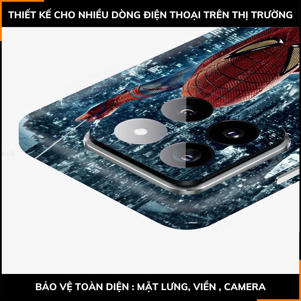 Dán skin điện thoại Xiaomi Mi 14 , Mi 14 Pro full body và camera nhập khẩu chính hãng USA in hình MERRY SPIDER MAN - SKD V07 phụ kiện điện thoại huỳnh tân store