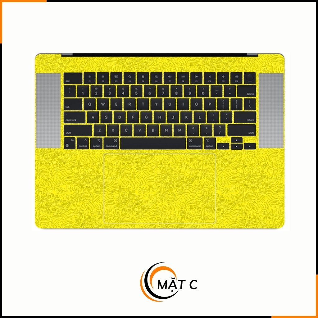 Dán skin macbook pro, macbook air chính hãng 3M nhập khẩu USA -SKIN 3M - MACBOOK - MAP YELLOW - SK-B13-06 phụ kiện điện thoại huỳnh tân store