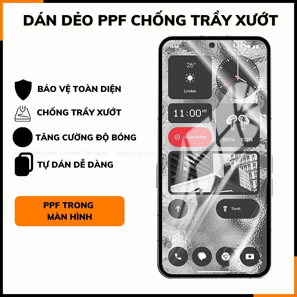 Dán dẻo ppf nothing phone 2 trong suốt hoặc nhám chống bám vân tay bảo vệ camera mua 1 tặng 1 phụ kiện điện thoại huỳnh tân store