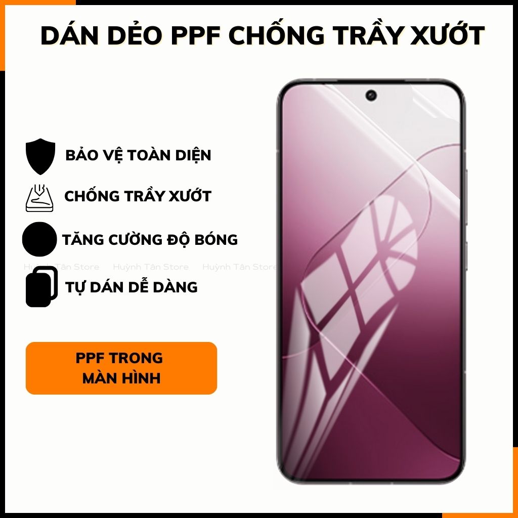 Dán dẻo ppf xiaomi mi 14 pro trong suốt hoặc nhám chống bám vân tay bảo vệ camera mua 1 tặng 1 phụ kiện điện thoại huỳnh tân store