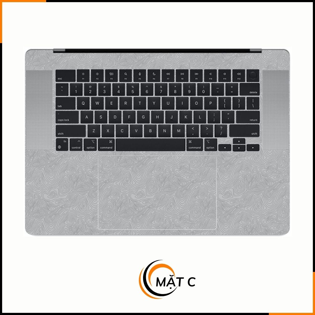 Dán skin macbook pro, macbook air chính hãng 3M nhập khẩu USA - SKIN 3M - MACBOOK - MAP GREY - SK-B13-03 phụ kiện điện thoại huỳnh tân store