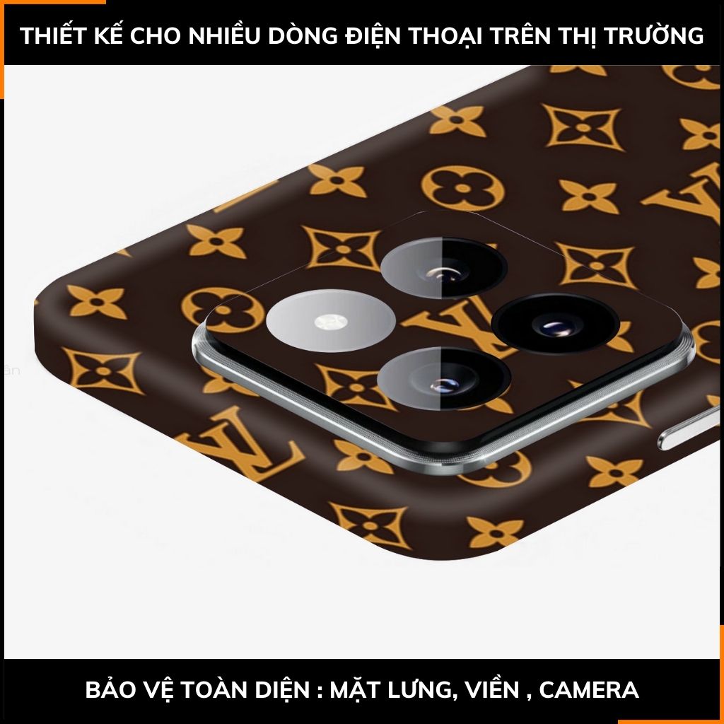 Dán skin điện thoại Xiaomi Mi 14 , Mi 14 Pro full body và camera nhập khẩu chính hãng USA in hình Thương Hiệu - SKD E06 phụ kiện điện thoại huỳnh tân store