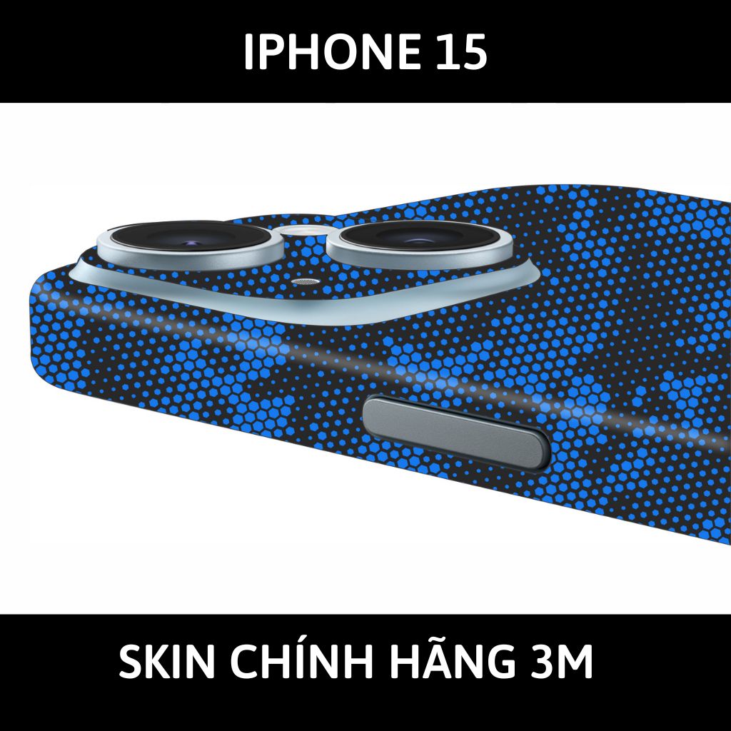 Dán skin điện thoại Iphone 15, Iphone 15 Plus full body và camera nhập khẩu chính hãng USA phụ kiện điện thoại huỳnh tân store - MAMBA BLUE - Warp Skin Collection