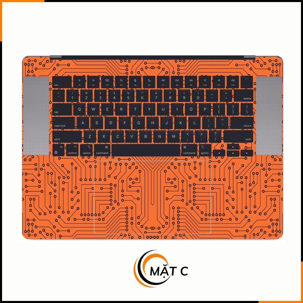 Dán skin macbook pro, macbook air chính hãng 3M nhập khẩu USA - SKIN 3M - MACBOOK - ELECTRIC ORANGE  - SK B01 03    phụ kiện điện thoại huỳnh tân store