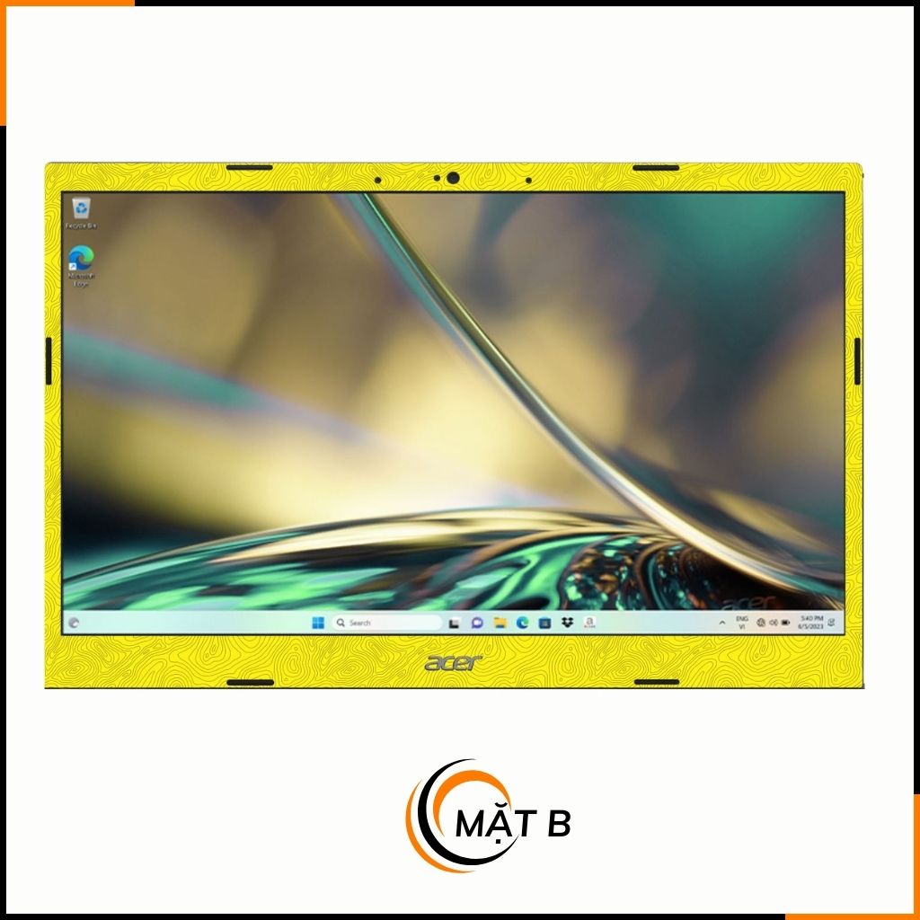 Dán skin laptop asus, dell , acer, hp, msi chính hãng ORAFOL nhập khẩu ĐỨC - SKIN 3M - LAPTOP - MAP YELLOW - SK B13 06 phụ kiện điện thoại huỳnh tân store