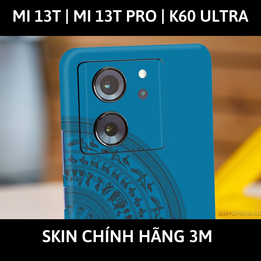 Dán skin điện thoại Mi 13T | Mi 13T Pro  | K60 Ultra full body và camera nhập khẩu chính hãng USA phụ kiện điện thoại huỳnh tân store - NỬA TRỐNG ĐỒNG BLUE - Warp Skin Collection