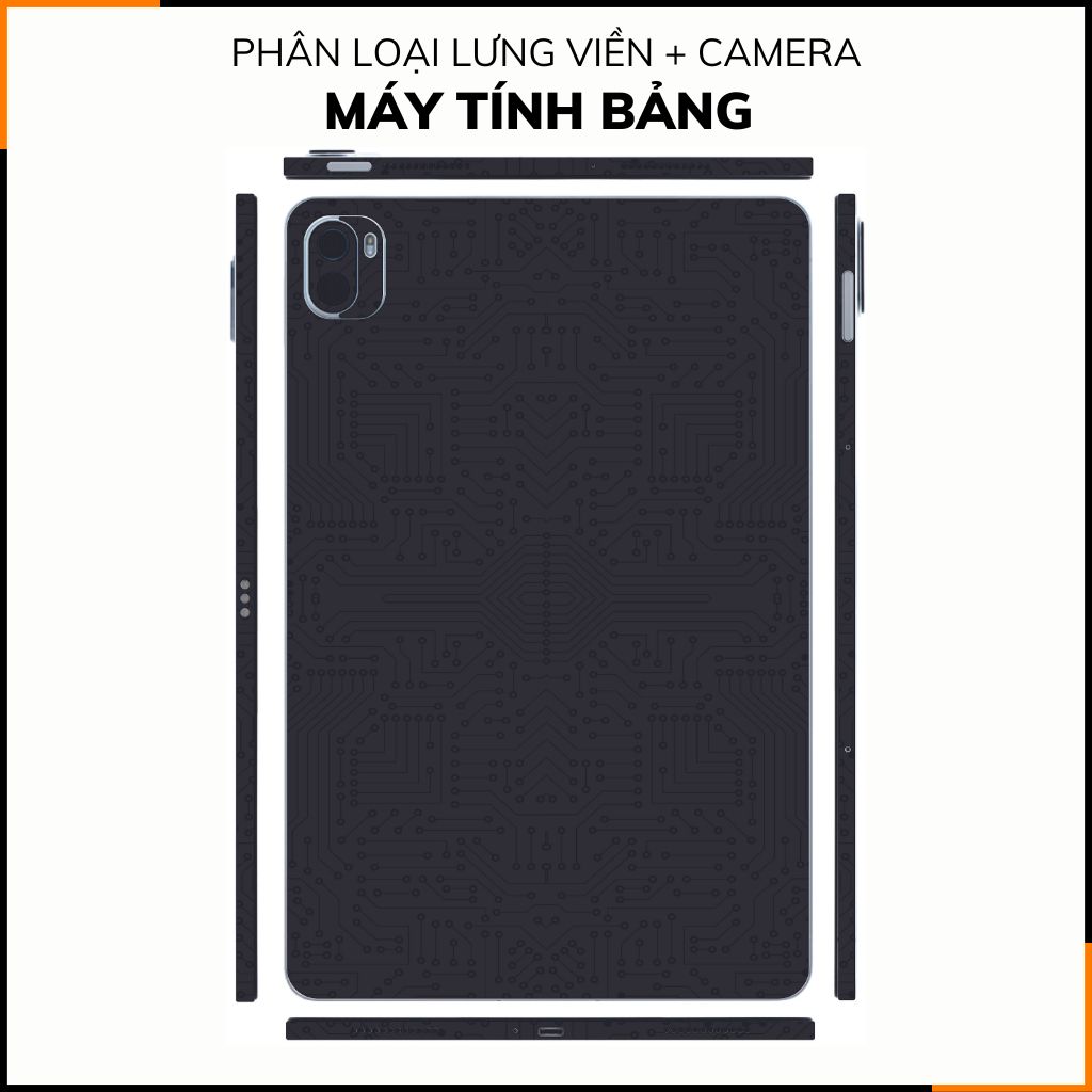 Dán skin máy tính bảng xiaomi, huawei, oppo, lenovo, google, microsoft, vivo  full body và camera chính hãng ORAFOL nhập khẩu từ ĐỨC MÁY TÍNH BẢNG  - ELECTRIC FULL BLACK -  SK B01 06 phụ kiện điện thoại huỳnh tân store