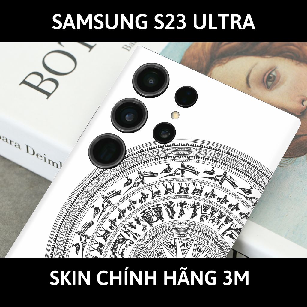Dán skin điện thoại Samsung S23 Ultra full body và camera nhập khẩu chính hãng USA phụ kiện điện thoại huỳnh tân store - NỬA TRỐNG ĐỒNG WHITE - Warp Skin Collection