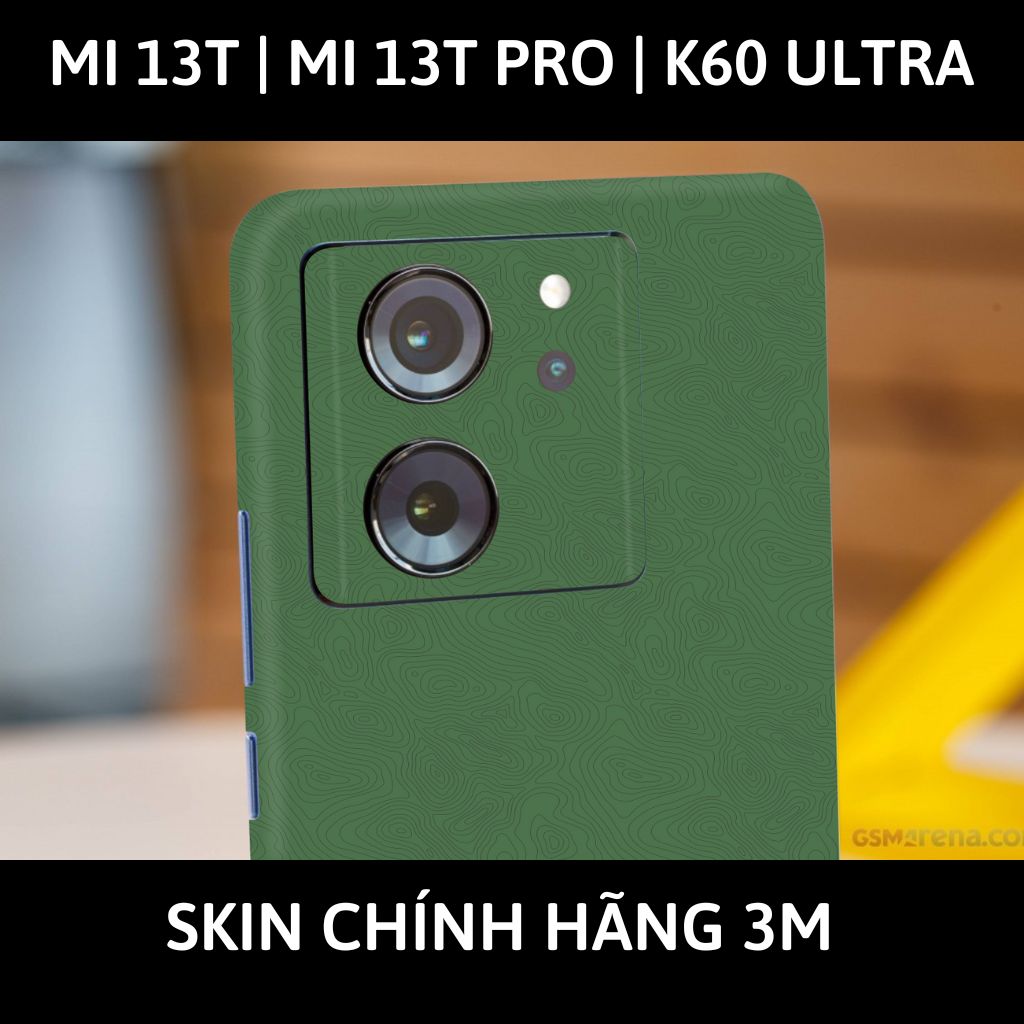 Dán skin điện thoại Mi 13T | Mi 13T Pro  | K60 Ultra full body và camera nhập khẩu chính hãng USA phụ kiện điện thoại huỳnh tân store - MAP GREEN - Warp Skin Collection