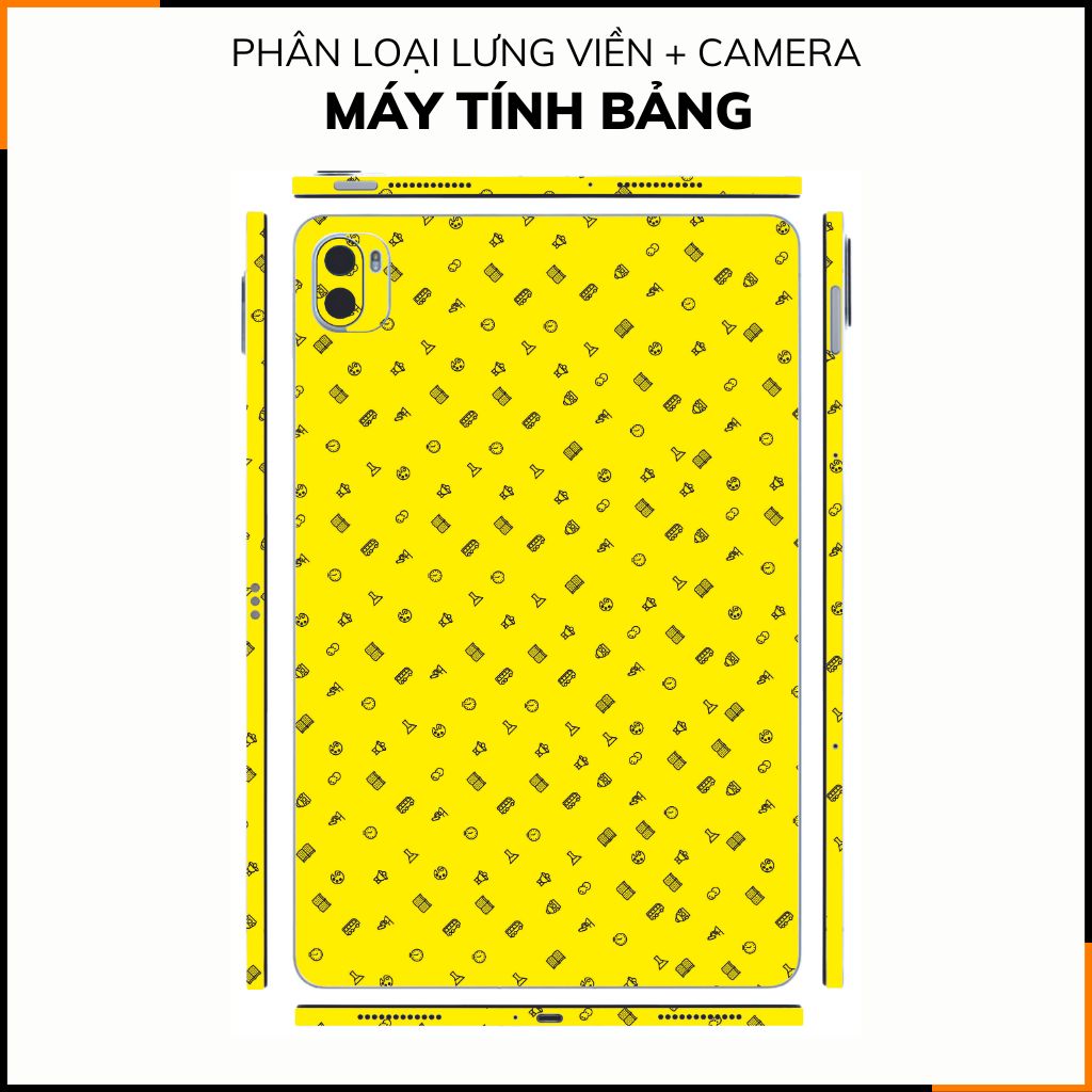 Dán skin máy tính bảng xiaomi, huawei, oppo, lenovo, google, microsoft, vivo  full body và camera chính hãng ORAFOL nhập khẩu từ ĐỨC MÁY TÍNH BẢNG  - MANY STICKER YELLOW -  SK B14 06 phụ kiện điện thoại huỳnh tân store