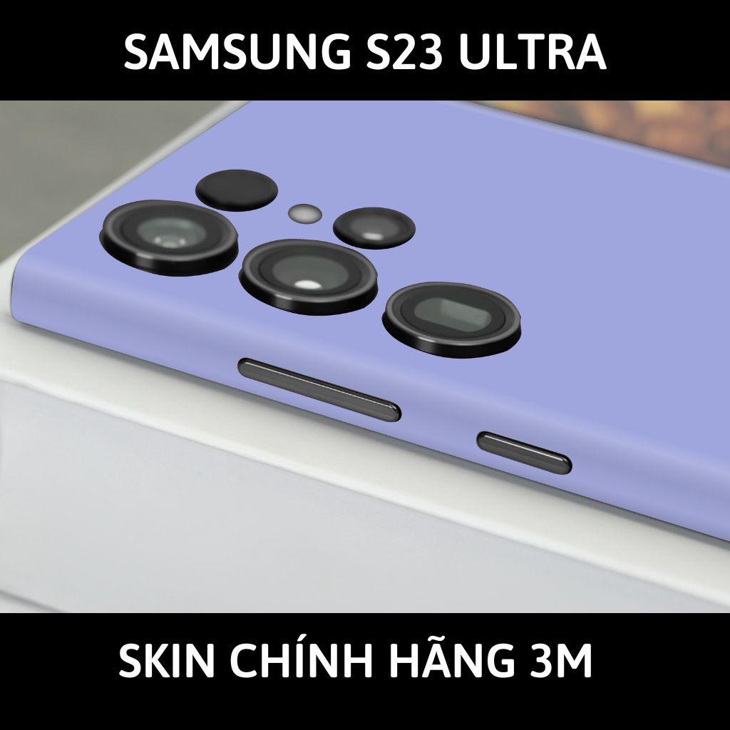 Dán skin điện thoại Samsung S23 Ultra full body và camera nhập khẩu chính hãng USA phụ kiện điện thoại huỳnh tân store - PASTEL PURPLE - Warp Skin Collection