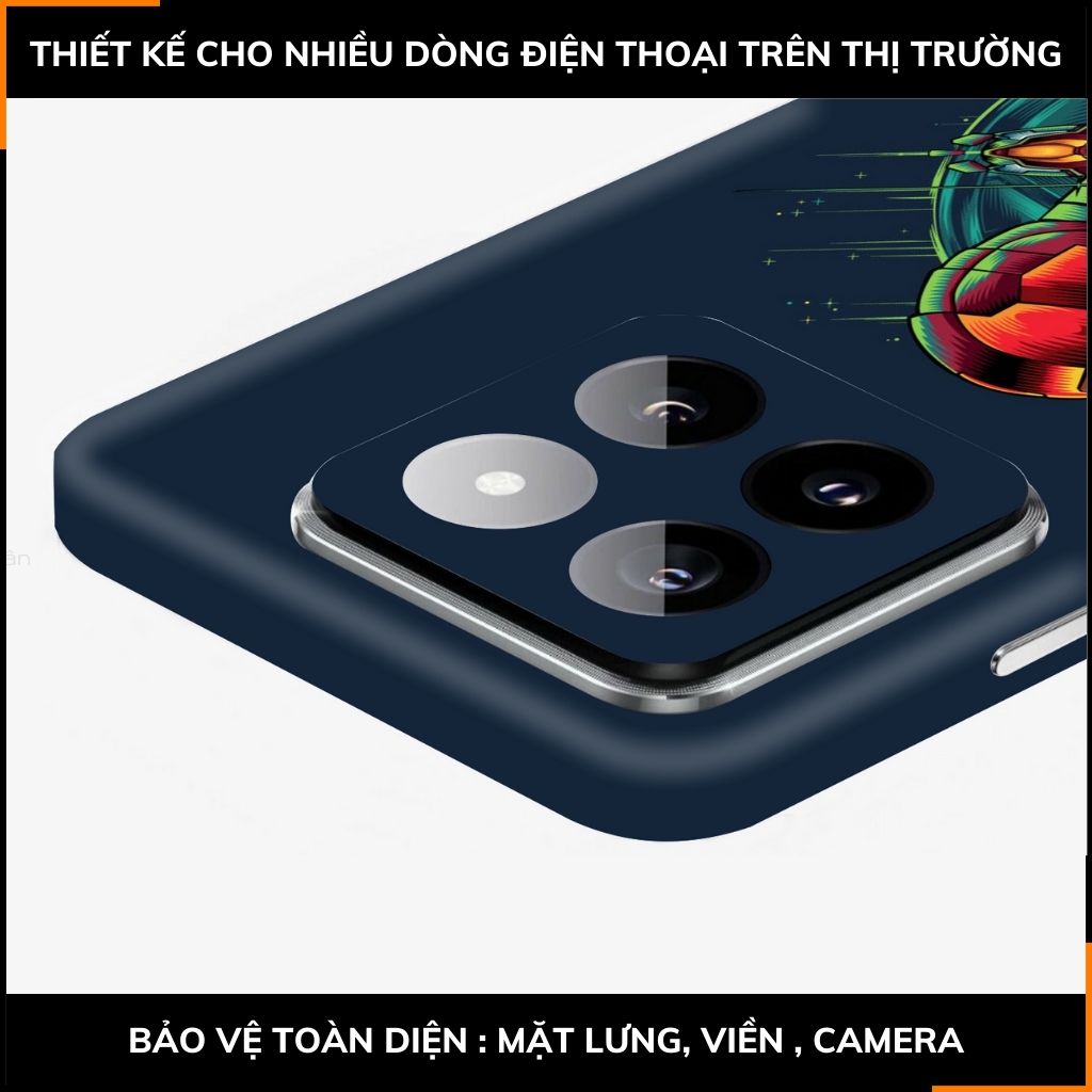Dán skin điện thoại Xiaomi Mi 14 , Mi 14 Pro full body và camera nhập khẩu chính hãng USA in hình IRON MAN - SKD I08 phụ kiện điện thoại huỳnh tân store