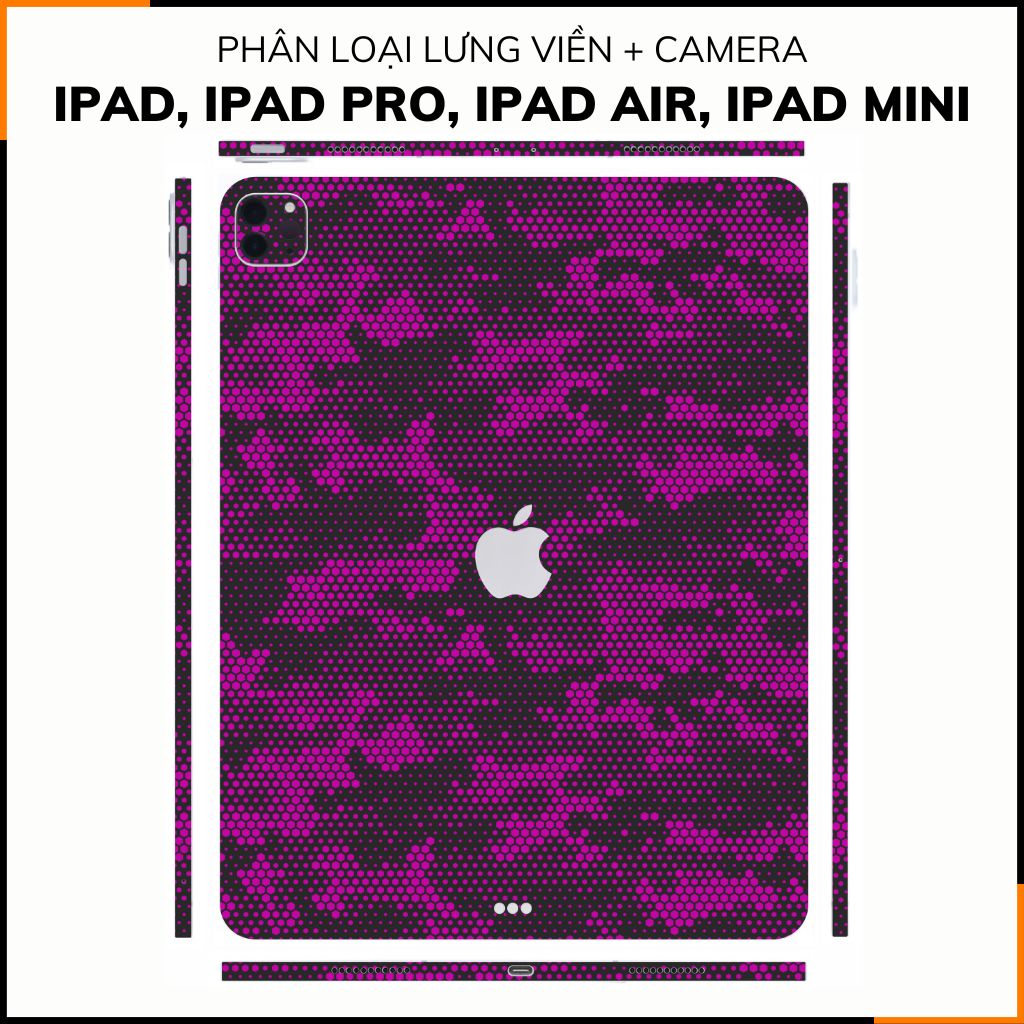 Dán skin ipad , ipad pro, ipad air , ipad mini full body và camera chính hãng 3M - MAMBA PURPLE -  SK B03 04 phụ kiện điện thoại huỳnh tân store