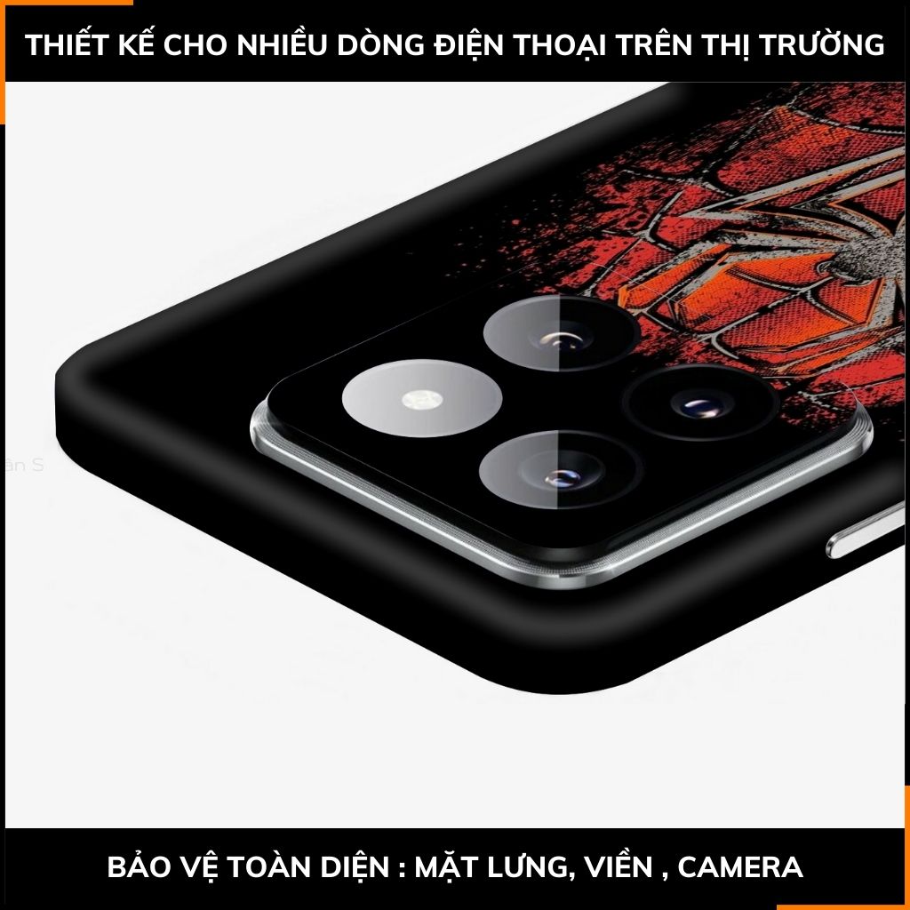 Dán skin điện thoại Xiaomi Mi 14 , Mi 14 Pro full body và camera nhập khẩu chính hãng USA in hình MERRY SPIDER MAN - SKD V08 phụ kiện điện thoại huỳnh tân store