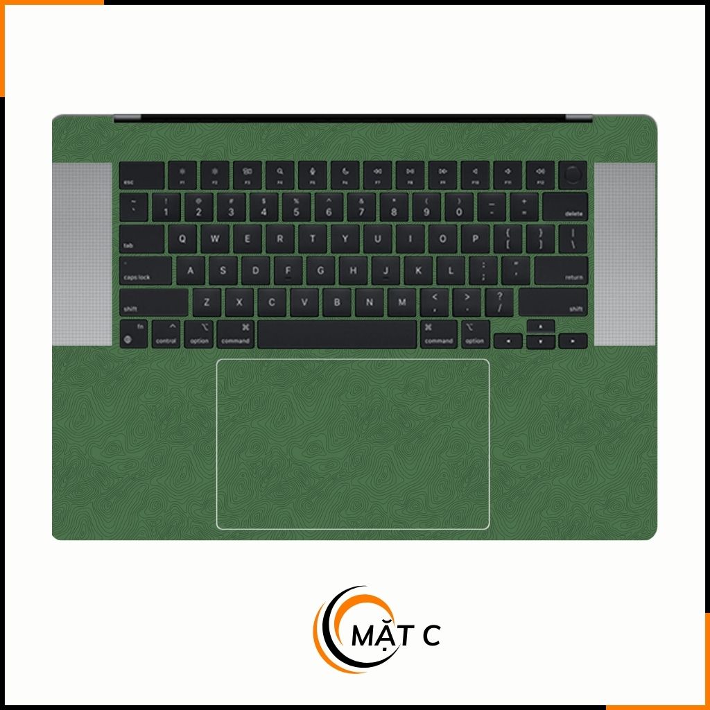 Dán skin macbook pro, macbook air chính hãng 3M nhập khẩu USA - SKIN 3M - MACBOOK - MAP GREEN - SK-B13-05 phụ kiện điện thoại huỳnh tân store