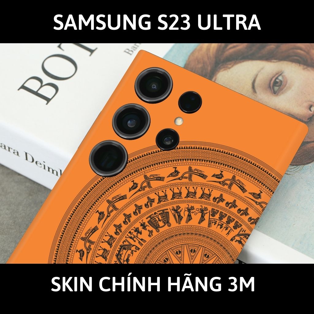 Dán skin điện thoại Samsung S23 Ultra full body và camera nhập khẩu chính hãng USA phụ kiện điện thoại huỳnh tân store - NỬA TRỐNG ĐỒNG ORANGE - Warp Skin Collection