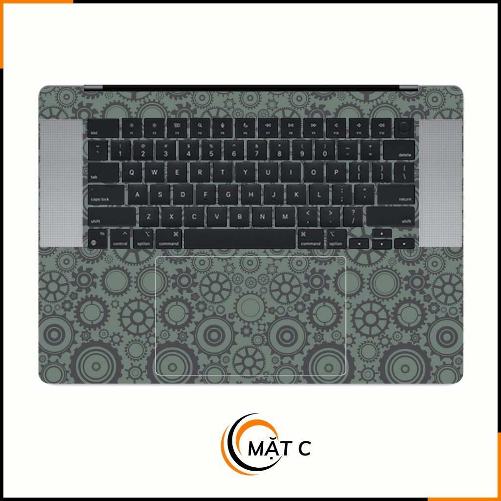 Dán skin macbook pro, macbook air chính hãng 3M nhập khẩu USA - SKIN 3M - MACBOOK - BÁNH RĂNG - SK-B10-01 phụ kiện điện thoại huỳnh tân store