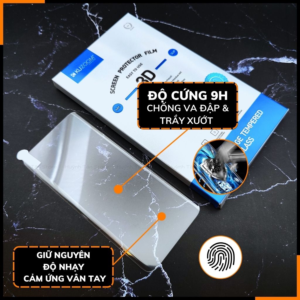 Cường lực pixel 8 pro uv trong suốt chống vân tay chính hãng kuzoom phụ kiện điện thoại huỳnh tân store