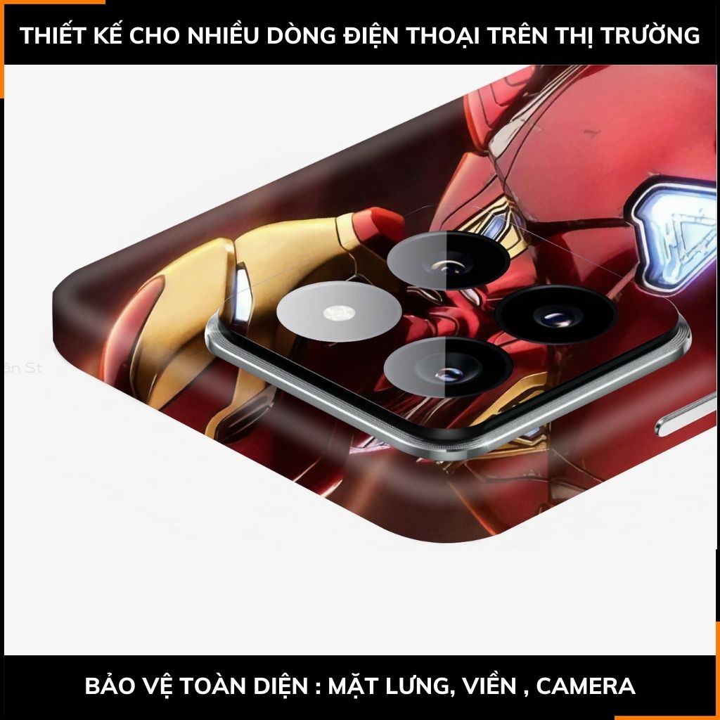 Dán skin điện thoại Xiaomi Mi 14 , Mi 14 Pro full body và camera nhập khẩu chính hãng USA in hình IRON MAN - SKD I05 phụ kiện điện thoại huỳnh tân store