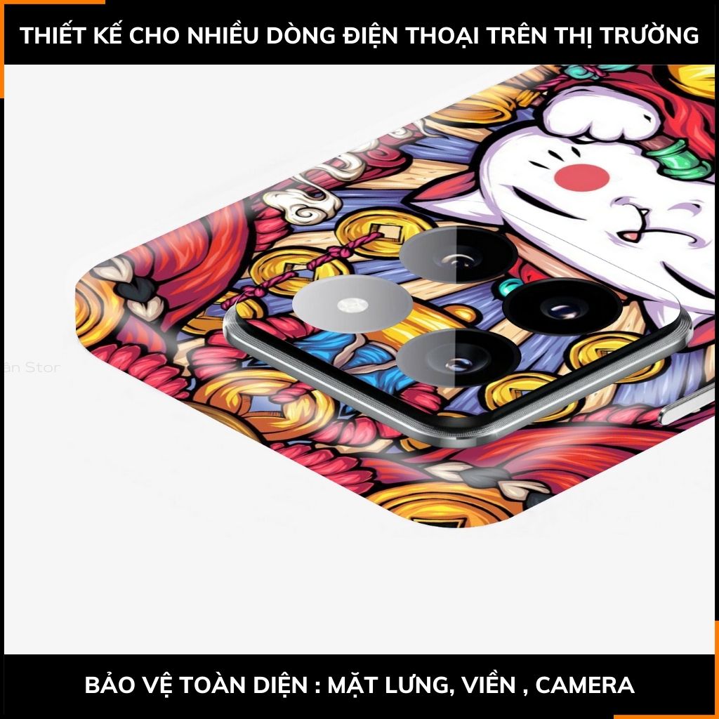 Dán skin điện thoại Xiaomi Mi 14 , Mi 14 Pro full body và camera nhập khẩu chính hãng USA in hình LUCKY CAT - SKD Y10 phụ kiện điện thoại huỳnh tân store