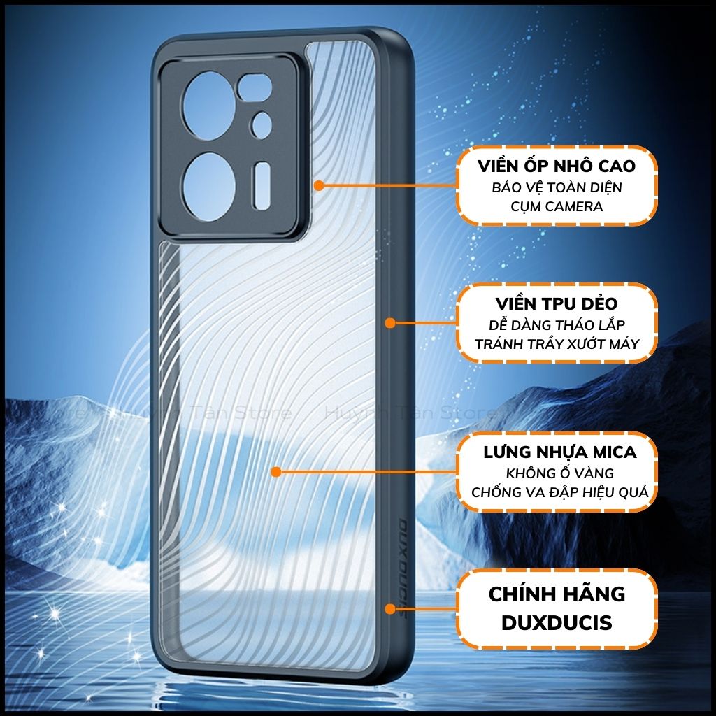 Ốp lưng xiaomi mi 13t 13t pro k60 ultra aimo chính hãng dux ducis chống va đập trong suốt không ố vàng huỳnh tân store