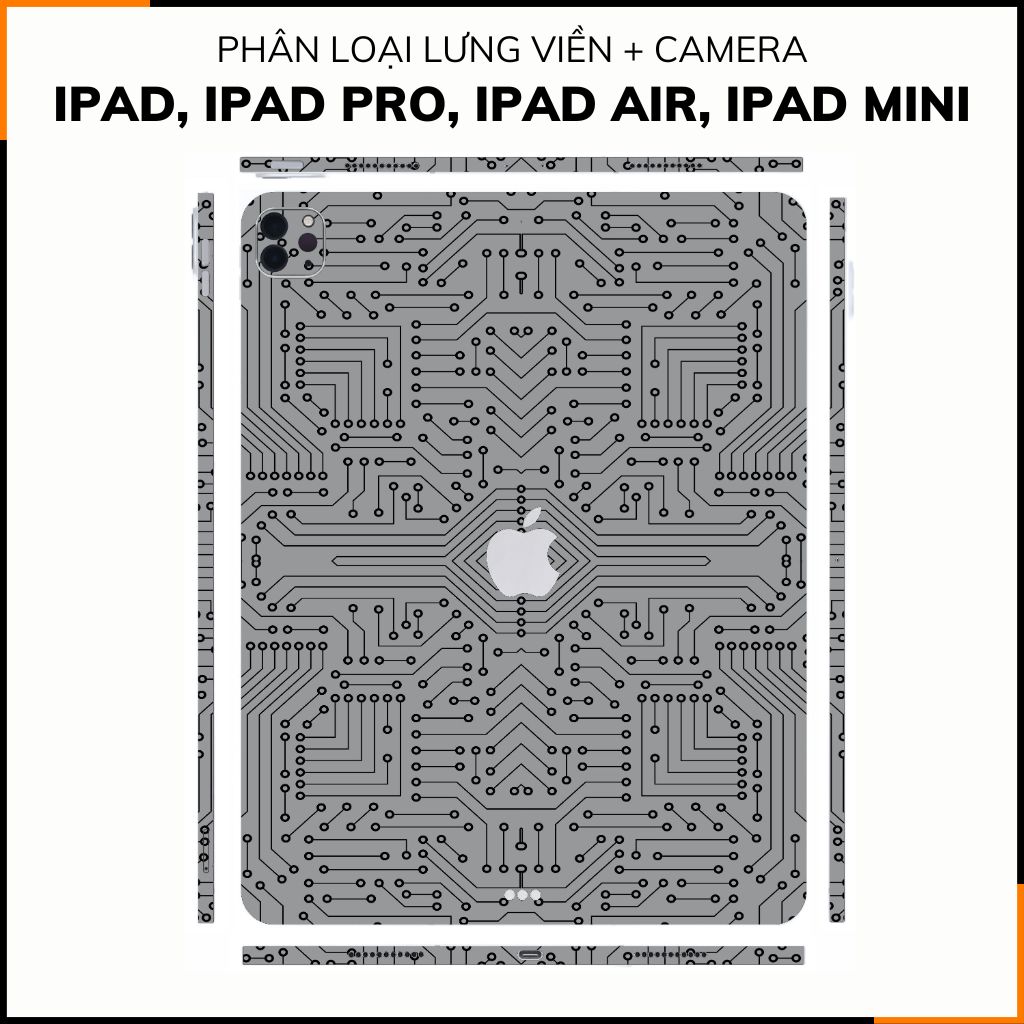 Dán skin ipad , ipad pro, ipad air , ipad mini full body và camera chính hãng 3M - ELECTRIC WHITE -  SK B01 02 phụ kiện điện thoại huỳnh tân store