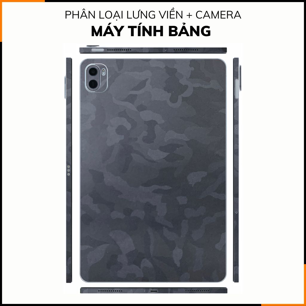 Dán skin máy tính bảng xiaomi, huawei, oppo, lenovo, google, microsoft, vivo  full body và camera chính hãng ORAFOL nhập khẩu từ ĐỨC MÁY TÍNH BẢNG  - CAMO BLACK -  SK B12 01 phụ kiện điện thoại huỳnh tân store