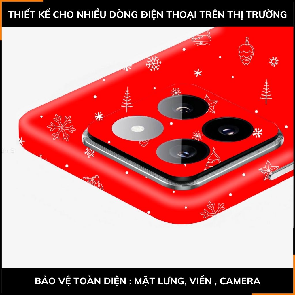 Dán skin điện thoại Xiaomi Mi 14 , Mi 14 Pro full body và camera nhập khẩu chính hãng USA in hình MERRY CHRISTMAS - SKD P16 phụ kiện điện thoại huỳnh tân store