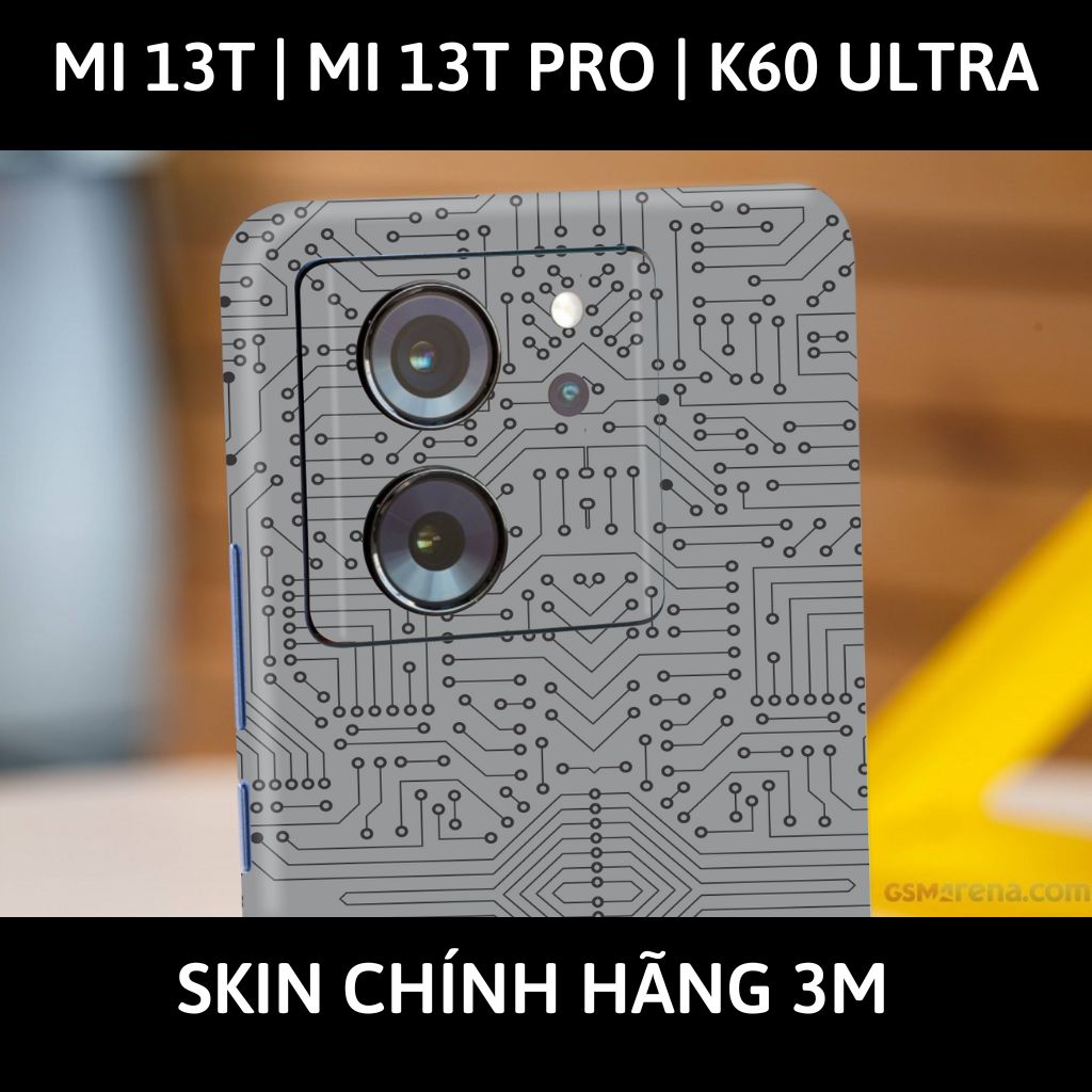 Dán skin điện thoại Mi 13T | Mi 13T Pro  | K60 Ultra full body và camera nhập khẩu chính hãng USA phụ kiện điện thoại huỳnh tân store - ELECTRIC GREY - Warp Skin Collection