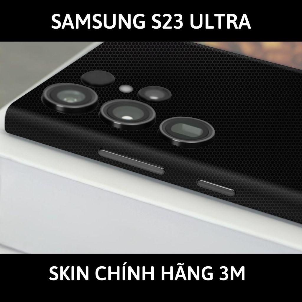 Dán skin điện thoại Samsung S23 Ultra full body và camera nhập khẩu chính hãng USA phụ kiện điện thoại huỳnh tân store - MAXTRIX BLACK - Warp Skin Collection