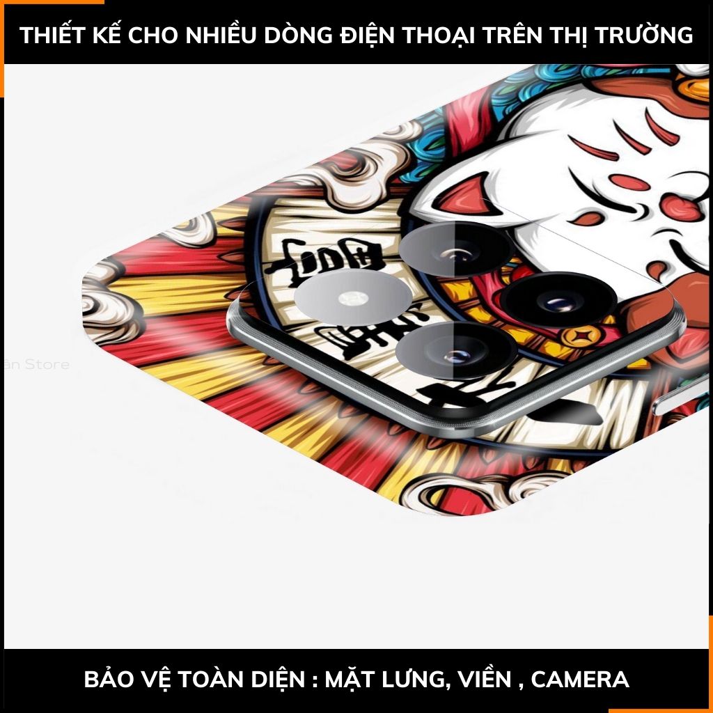 Dán skin điện thoại Xiaomi Mi 14 , Mi 14 Pro full body và camera nhập khẩu chính hãng USA in hình LUCKY CAT - SKD Y08 phụ kiện điện thoại huỳnh tân store