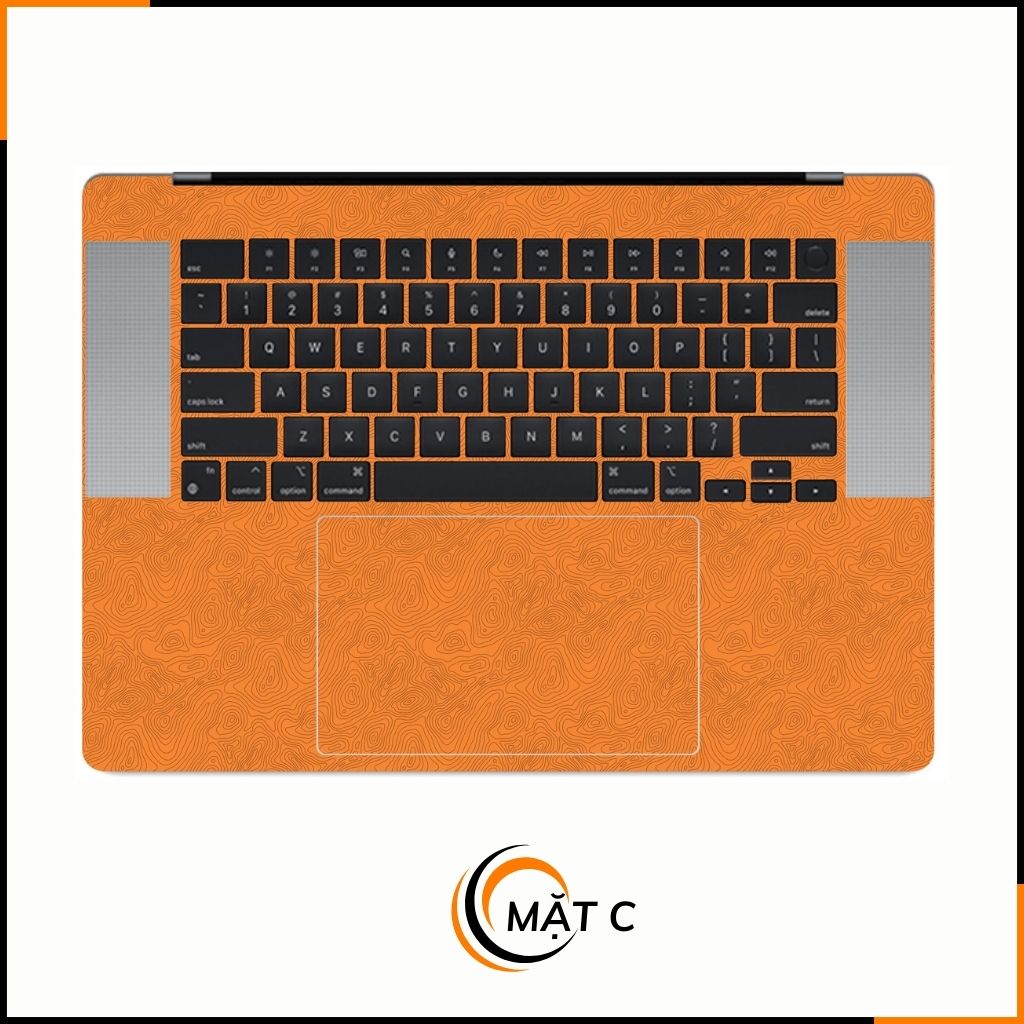 Dán skin macbook pro, macbook air chính hãng 3M nhập khẩu USA - SKIN 3M - MACBOOK - MAP ORANGE - SK-B13-04 phụ kiện điện thoại huỳnh tân store