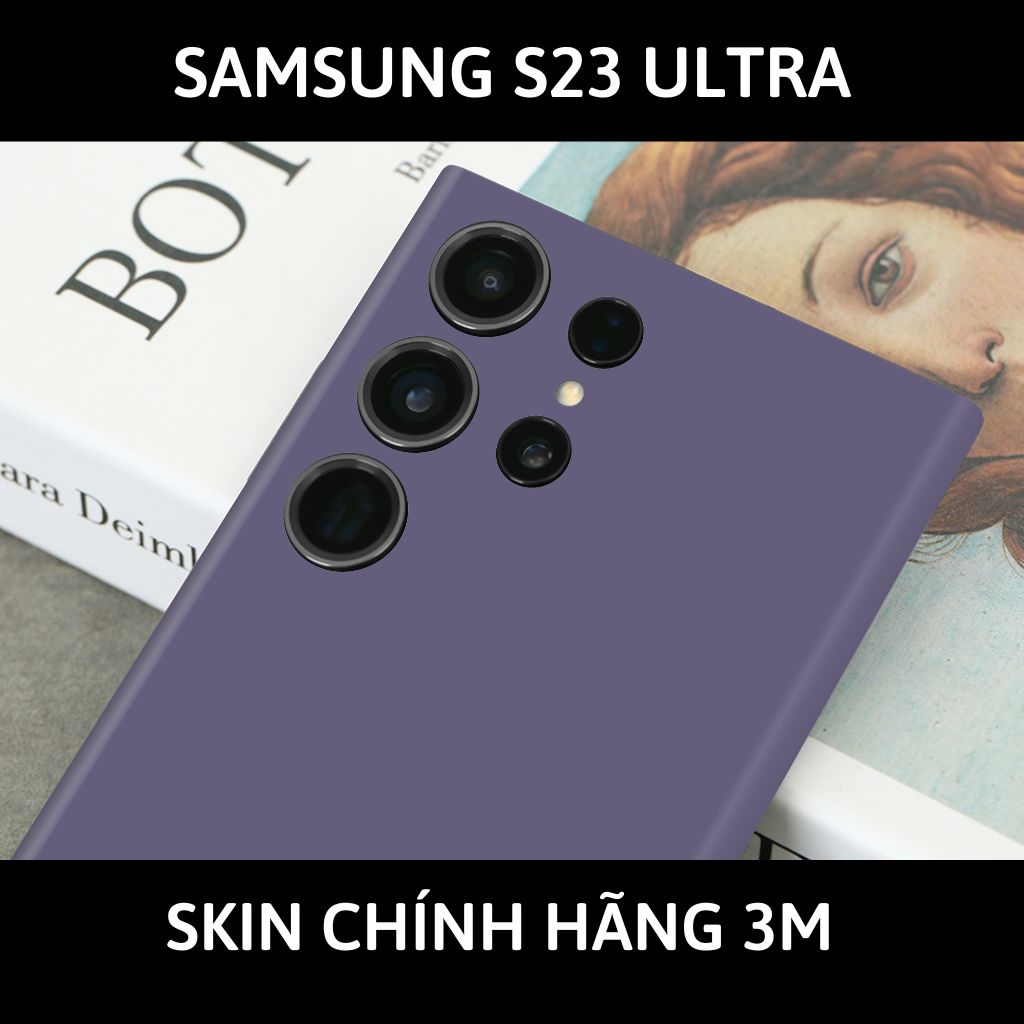 Dán skin điện thoại Samsung S23 Ultra full body và camera nhập khẩu chính hãng USA phụ kiện điện thoại huỳnh tân store - TÍM ĐẬM - SK A05 03 - Warp Skin Collection