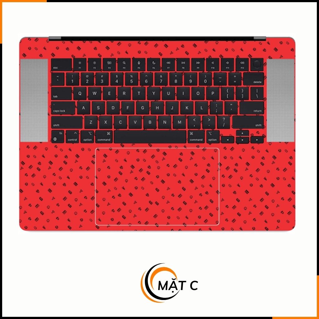 Dán skin macbook pro, macbook air chính hãng 3M nhập khẩu USA - SKIN 3M - MACBOOK - MANY STICKER RED - SK-B14-01 phụ kiện điện thoại huỳnh tân store