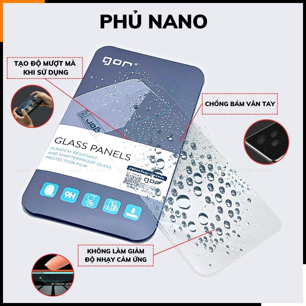 Kính cường lực k70, k70 pro trong suốt KHÔNG FULL MÀN chống bám vân tay chính hãng GOR phụ kiện huỳnh tân store