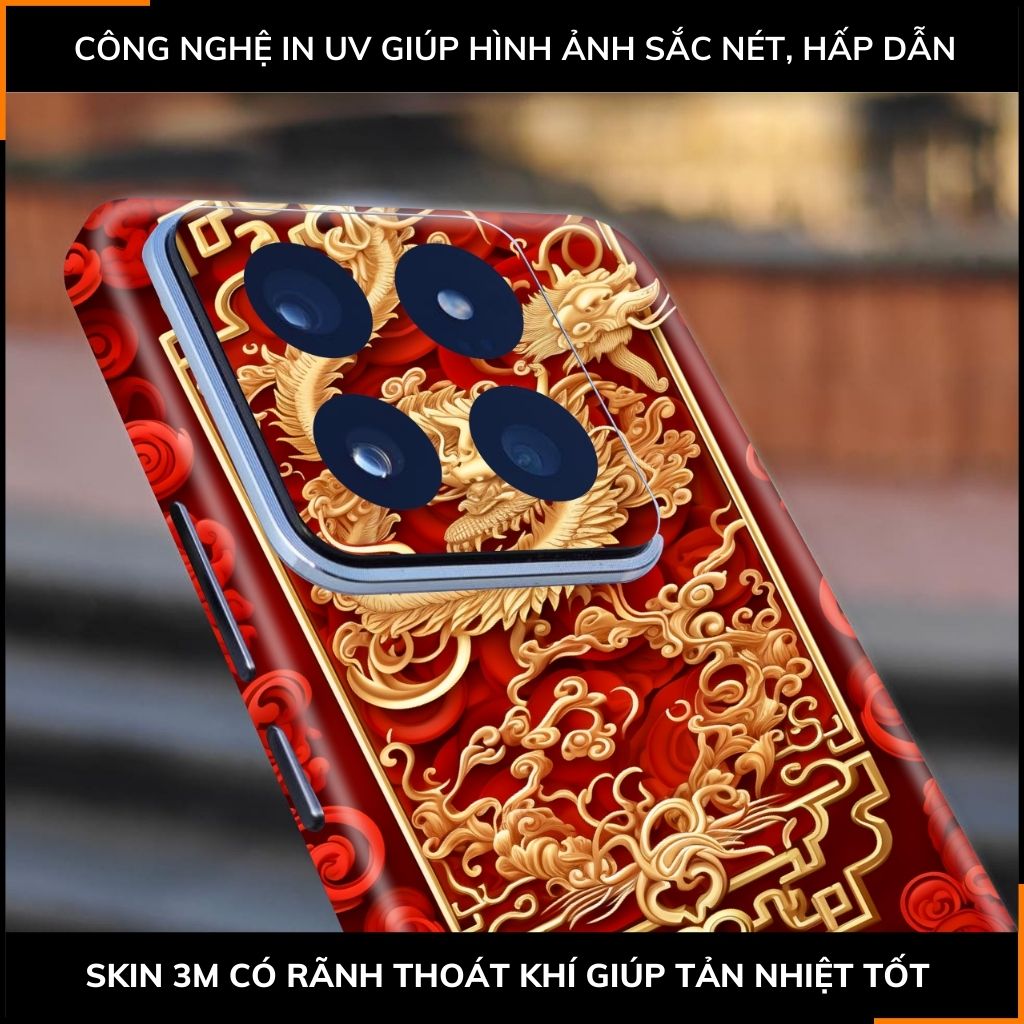 Dán skin điện thoại Xiaomi Mi 14 , Mi 14 Pro full body và camera nhập khẩu chính hãng USA in hình NEW YEAR 2024 - SKD Q12 phụ kiện điện thoại huỳnh tân store