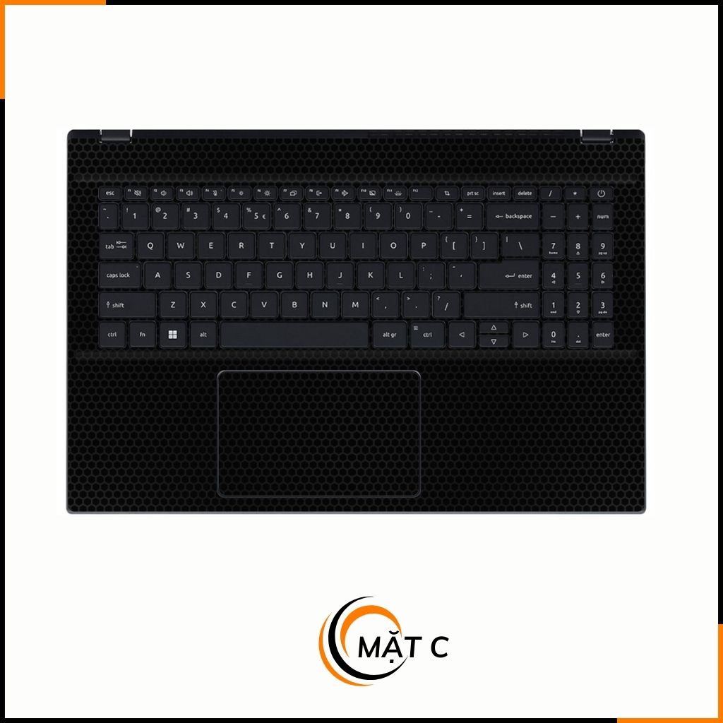 Dán skin laptop asus, dell , acer, hp, msi chính hãng ORAFOL nhập khẩu ĐỨC - SKIN 3M - LAPTOP - MATRIX BLACK - SK-B11-01 phụ kiện điện thoại huỳnh tân store