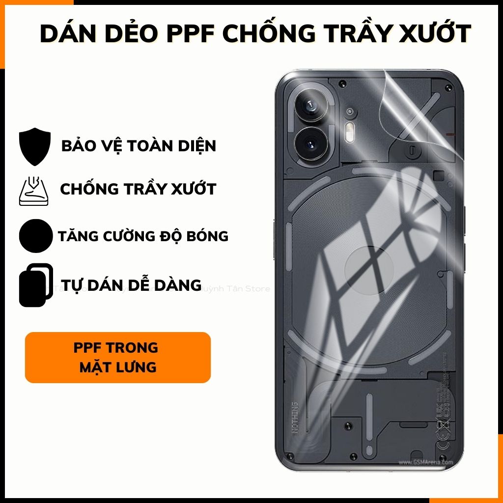 Dán dẻo ppf nothing phone 2 trong suốt hoặc nhám chống bám vân tay bảo vệ camera mua 1 tặng 1 phụ kiện điện thoại huỳnh tân store