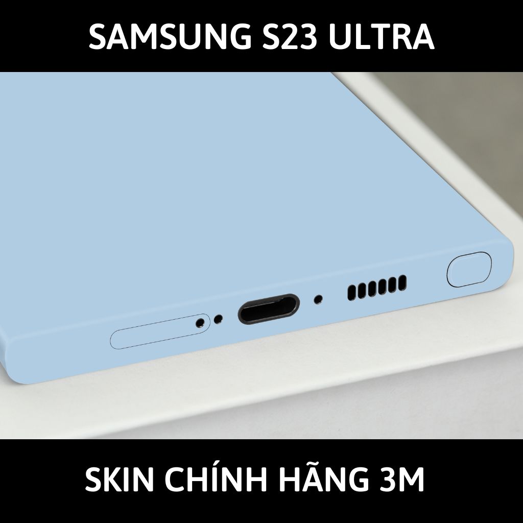 Dán skin điện thoại Samsung S23 Ultra full body và camera nhập khẩu chính hãng USA phụ kiện điện thoại huỳnh tân store - XANH NHẠT - SK A05 07 - Warp Skin Collection