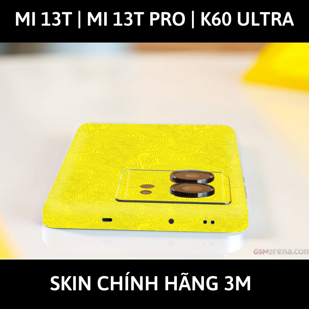 Dán skin điện thoại Mi 13T | Mi 13T Pro  | K60 Ultra full body và camera nhập khẩu chính hãng USA phụ kiện điện thoại huỳnh tân store - MAP YELLOW - Warp Skin Collection