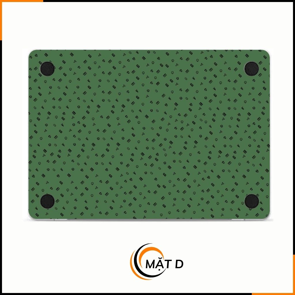 Dán skin macbook pro, macbook air chính hãng 3M nhập khẩu USA - SKIN 3M - MACBOOK - MANY STICKER GREEN - SK-B14-05 phụ kiện điện thoại huỳnh tân store