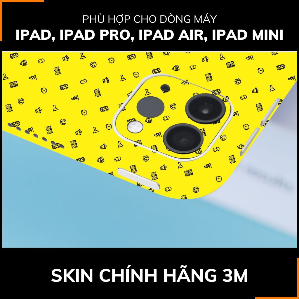 Dán skin ipad , ipad pro, ipad air , ipad mini full body và camera chính hãng 3M - MANY STICKER YELLOW -  SK B14 06 phụ kiện điện thoại huỳnh tân store