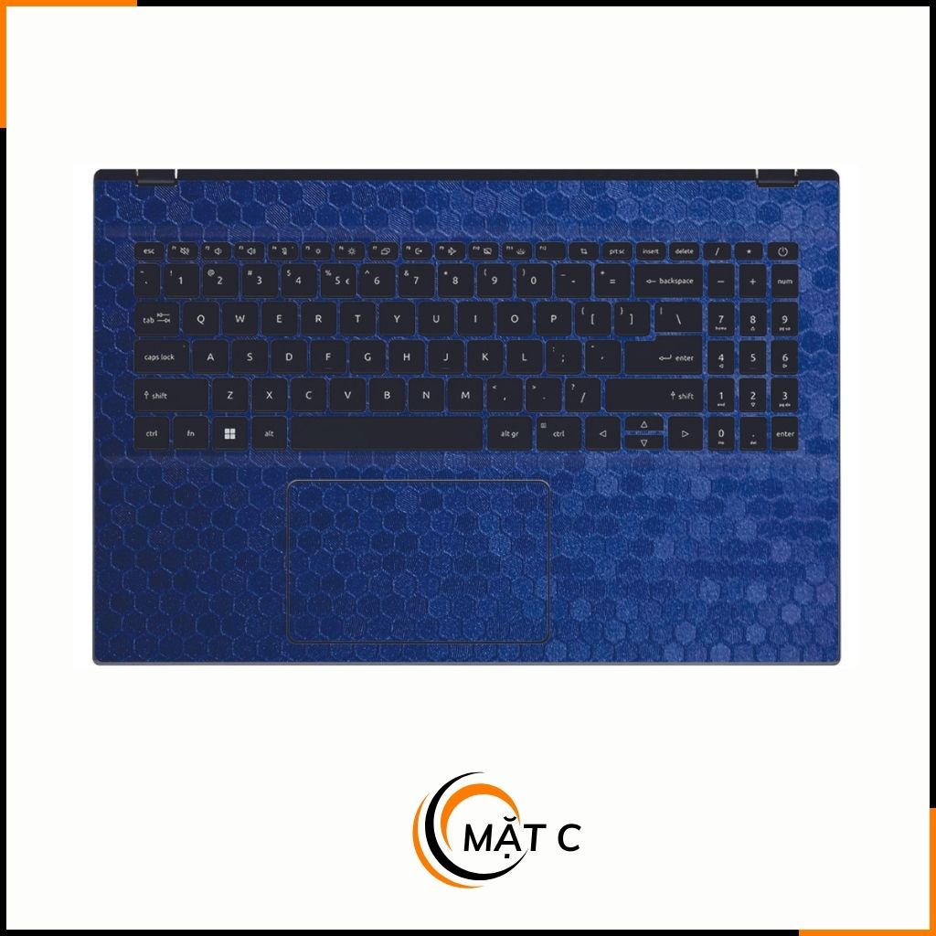 Dán skin laptop asus, dell , acer, hp, msi chính hãng ORAFOL nhập khẩu ĐỨC - SKIN 3M - LAPTOP - HONEYCOMB BLUE - SK-B11-04 phụ kiện điện thoại huỳnh tân store