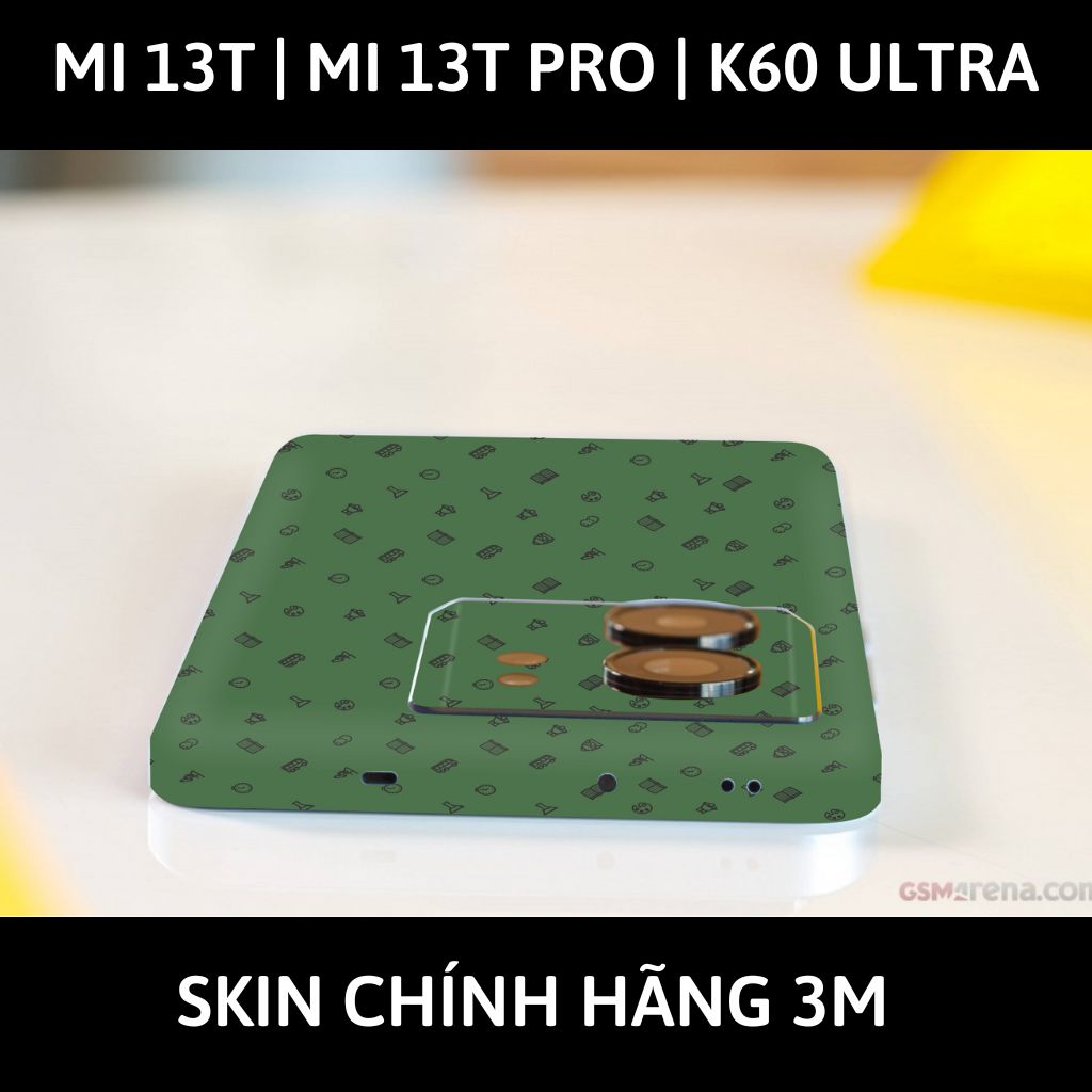 Dán skin điện thoại Mi 13T | Mi 13T Pro  | K60 Ultra full body và camera nhập khẩu chính hãng USA phụ kiện điện thoại huỳnh tân store - MANY STICKER GREEN - Warp Skin Collection