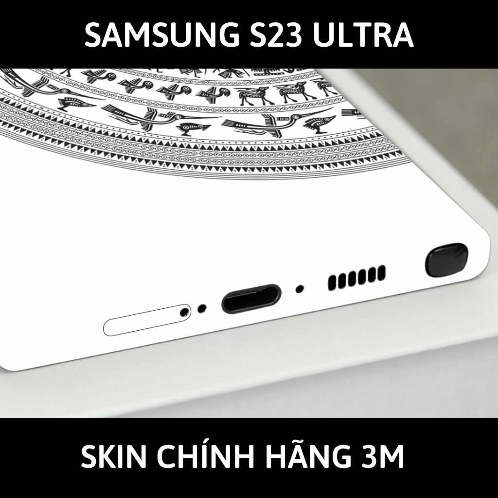 Dán skin điện thoại Samsung S23 Ultra full body và camera nhập khẩu chính hãng USA phụ kiện điện thoại huỳnh tân store - NỬA TRỐNG ĐỒNG WHITE - Warp Skin Collection
