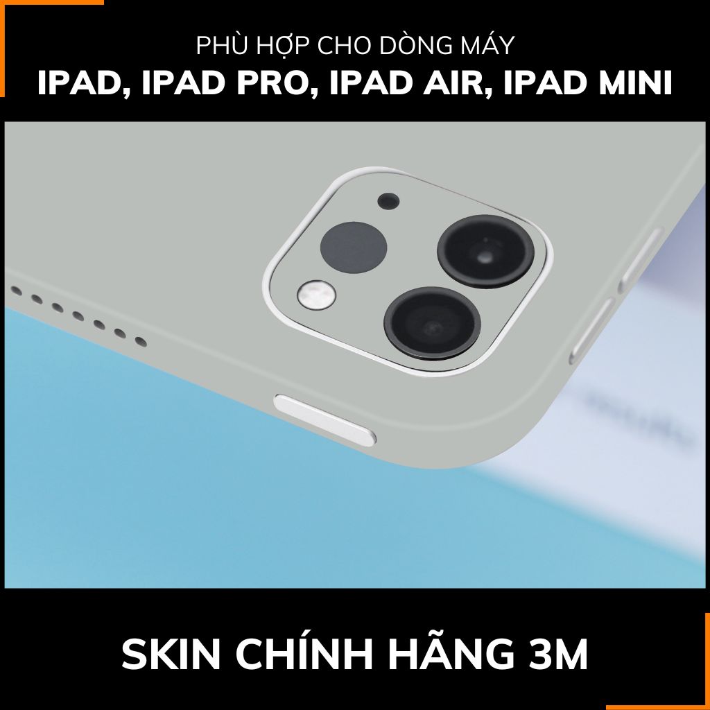 Dán skin ipad , ipad pro, ipad air , ipad mini full body và camera chính hãng 3M - PASTEL BLACK -  SK A02 08 phụ kiện điện thoại huỳnh tân store