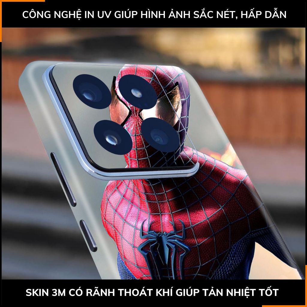 Dán skin điện thoại Xiaomi Mi 14 , Mi 14 Pro full body và camera nhập khẩu chính hãng USA in hình MERRY SPIDER MAN - SKD V04 phụ kiện điện thoại huỳnh tân store