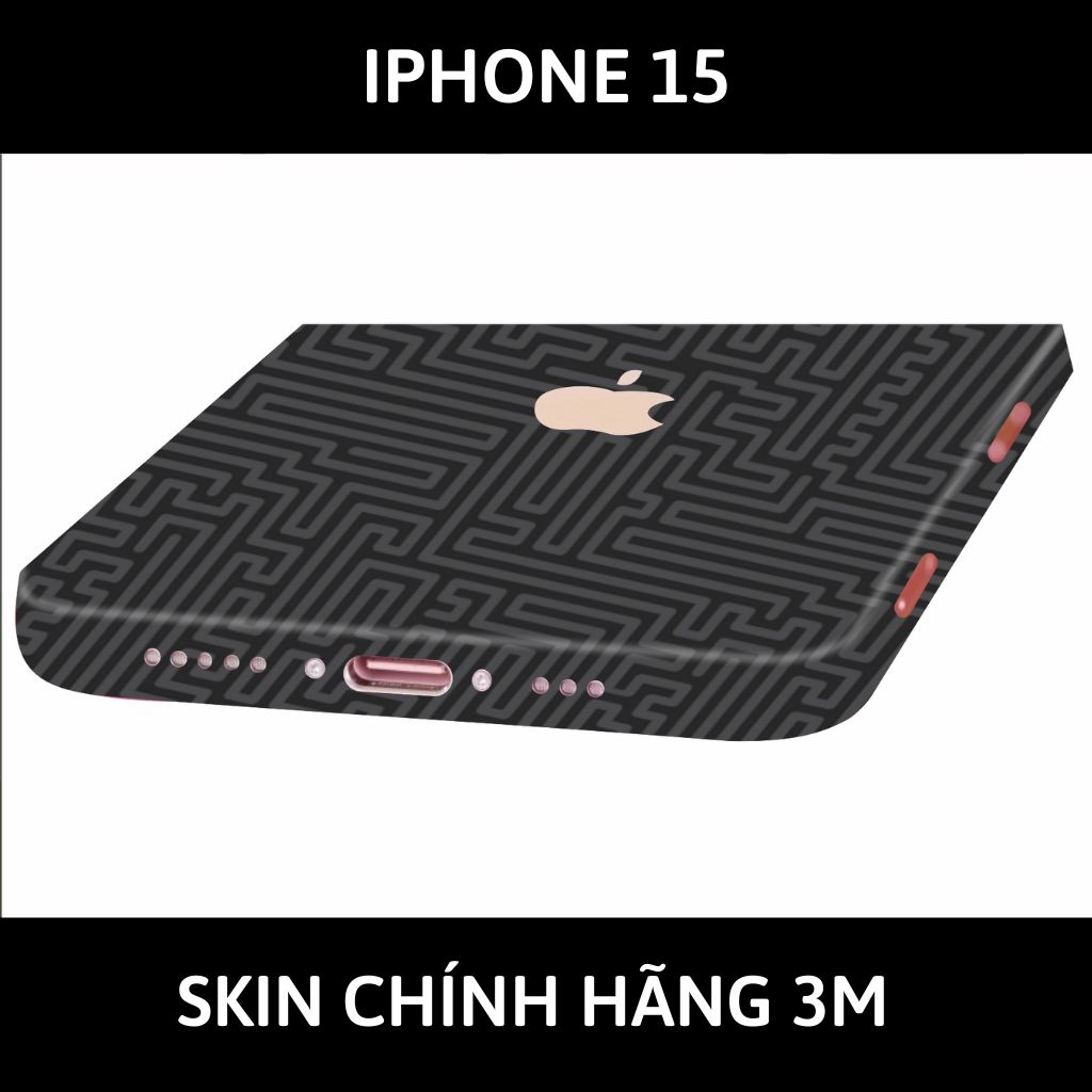 Dán skin điện thoại Iphone 15, Iphone 15 Plus full body và camera nhập khẩu chính hãng USA phụ kiện điện thoại huỳnh tân store - PATTEN TEXTURE 03 - Warp Skin Collection