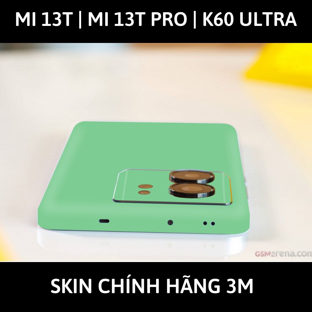 Dán skin điện thoại Mi 13T | Mi 13T Pro  | K60 Ultra full body và camera nhập khẩu chính hãng USA phụ kiện điện thoại huỳnh tân store - PASTEL GREEN - Warp Skin Collection